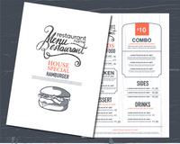 Same Day Printed Restaurant Menu